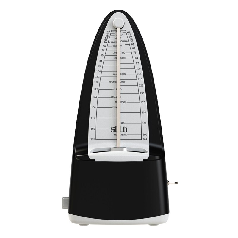 Mechanical Metronome, Universal Metronome for Piano, Guitar, Violin,Drums,etc (Tower ): black
