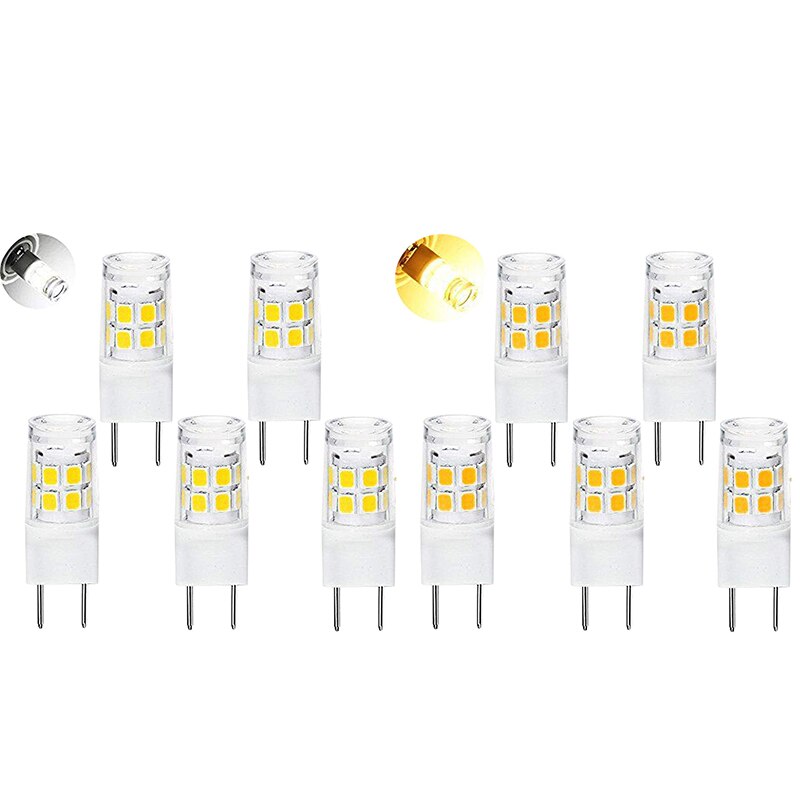 Led  g8 lyspære , g8 gy8.6 bi- pins base led, ikke dæmpbar  t4 g8 base bi-pin xenon jcd type led 120v (5- pakke)  (g8 3w positive whi: Default Title