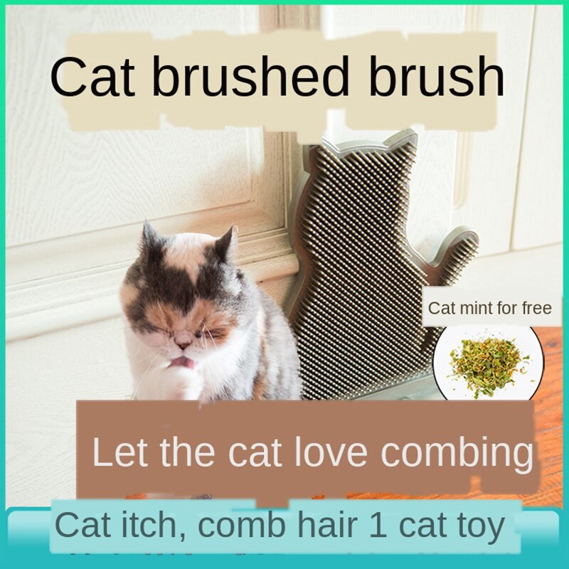 Cat Rubbing Brush Toy Fixed Door Seam Cat Rubbing Hair Removal Device Anti-itching Massage Brush For Kitten Pet Supplies