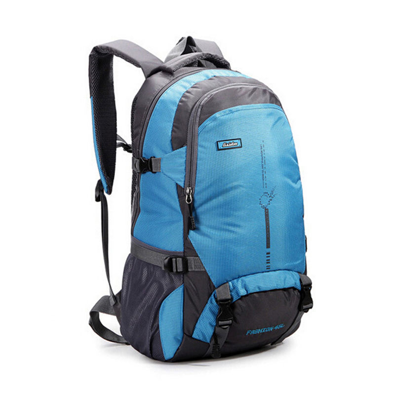 Neue Männer Nylon Rucksack Reisetasche Große Kapazität Vielseitig Utility Bergsteigen Multifunktionale Rucksack Gepäck Tasche: Blue
