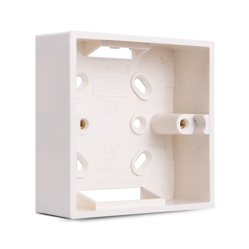 10pcs Wall Surface Mounted Bottom Box 86 Type Socket Switch Bottom Junction Base PVC Wall Mount Switch Box