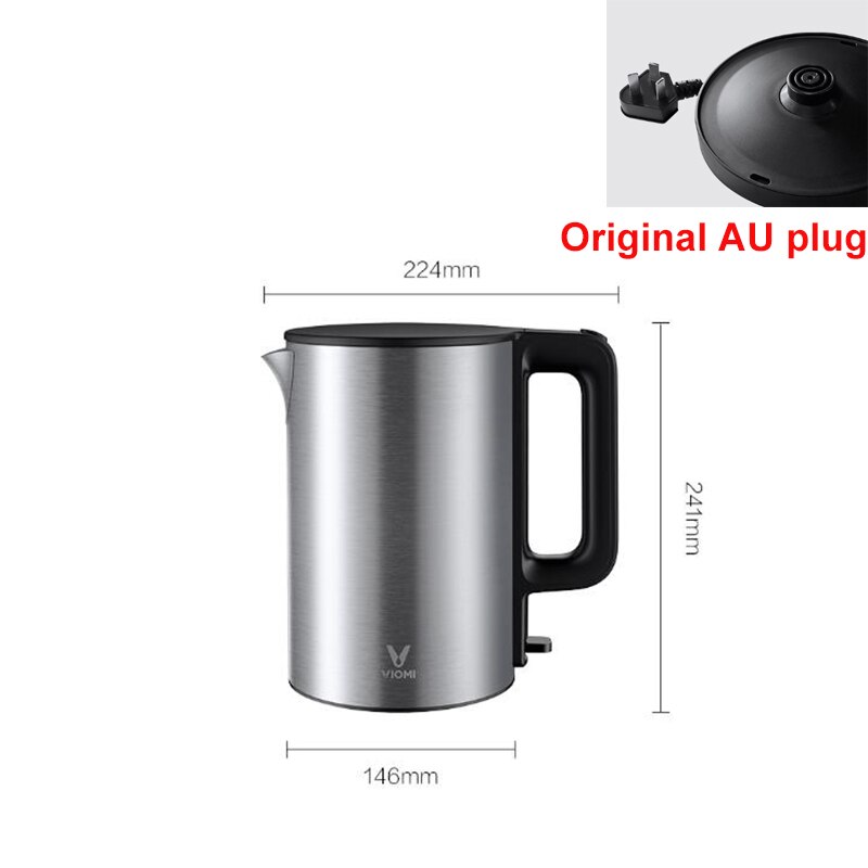Original Xiaomi Mijia Yunmi Elektrische Wasserkocher Heizung topf Teekanne Schnelle Kochendem 304 Edelstahl 1.5L Große Kapazität 1.8kW: Original AU Stecker