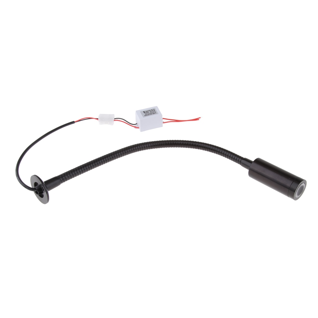 Vægmonteret læselampe led svanehals kortlampe  dc 12v 2w 150lm