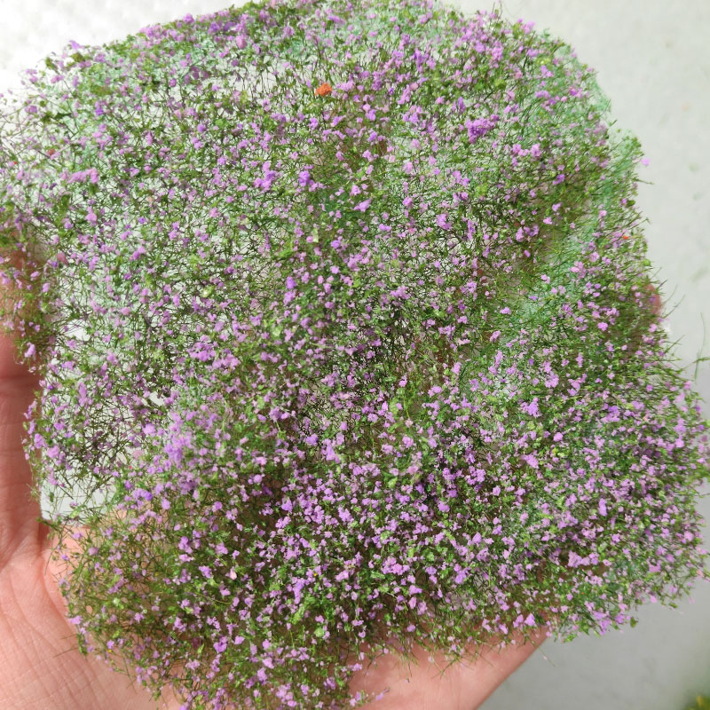 Simuleringsmodell gress plen håndrevne blomsterklaser modellbygging hagedekorasjon gjør-det-selv-materialer modell forstad vegetasjon: Marineblå