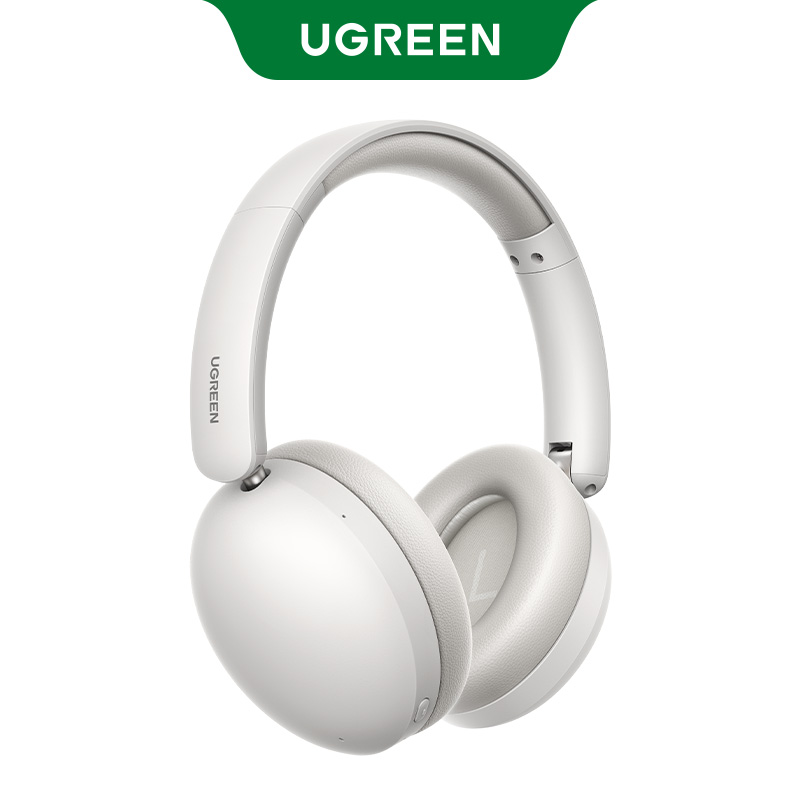 Bezprzewodowe słuchawki Bluetooth UGREEN Studio Max2, czas odtwarzania 80 godzin, słuchawki douszne HiFi Stereo z mikrofonem, Bluetooth 5.4: WHITE