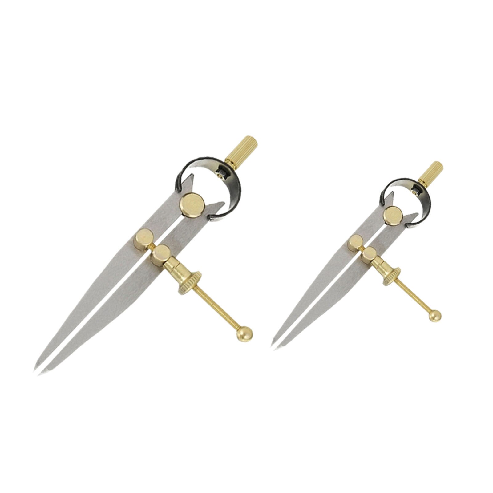 2pcs Sewing Tools Drafting For Woodworking DIY Leather Compass Geometry Drawing Portable Multifunctional Adjustable Wing Divider