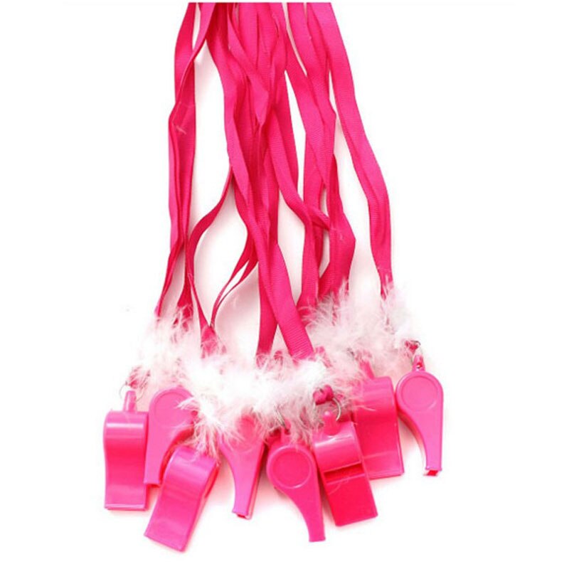 10 stk pink høne party spil fluffy whistles pige aften polterabend dekorationer forsyninger fest favor