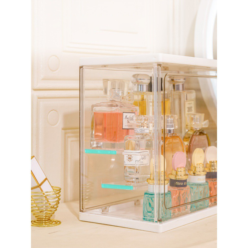 Acrylic Display Cabinet Perfume Storage Clear Cosmetic Storage Box Dustproof Animation Figures Nail Polish Jewelry Display Stand