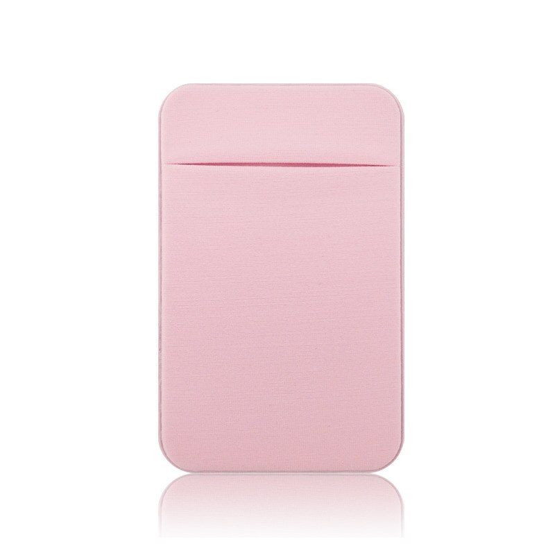 Porte-cartes en Lycra élastique et extensible pour hommes et femmes, porte-cartes de crédit pour carte d&#39;identité, portefeuille de poche, étui pour cartes, convient à la plupart des téléphones: Pink