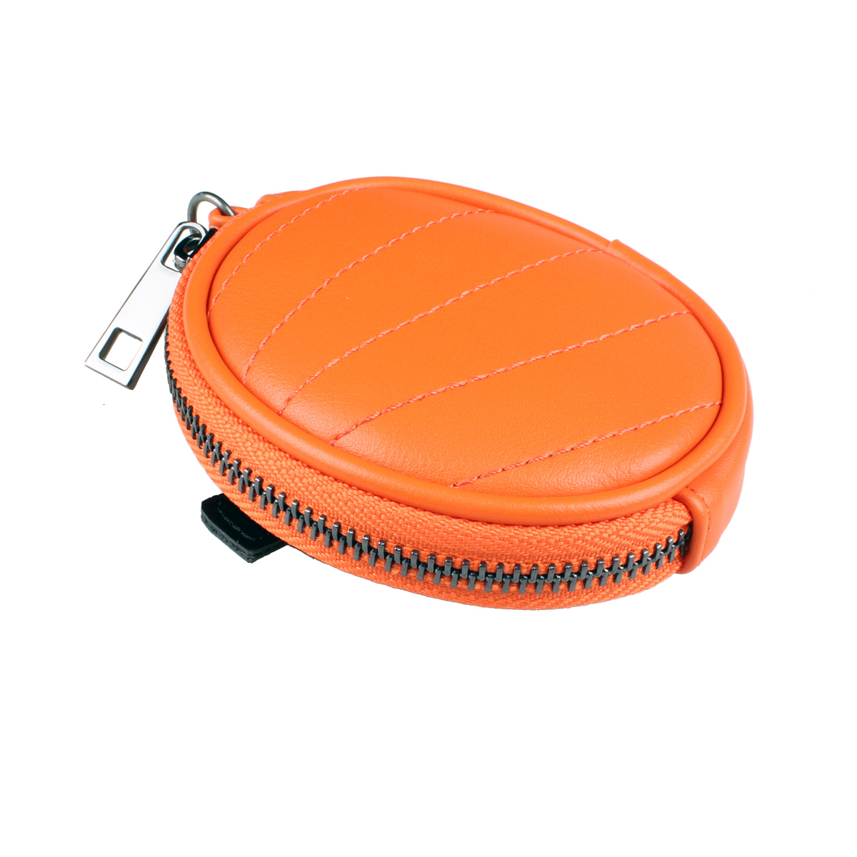 Halloween Pumpkin Mini Wallet Zipper Niche Coin Purse Classic PU Leather Earphone Bag With Chain Hook Strap