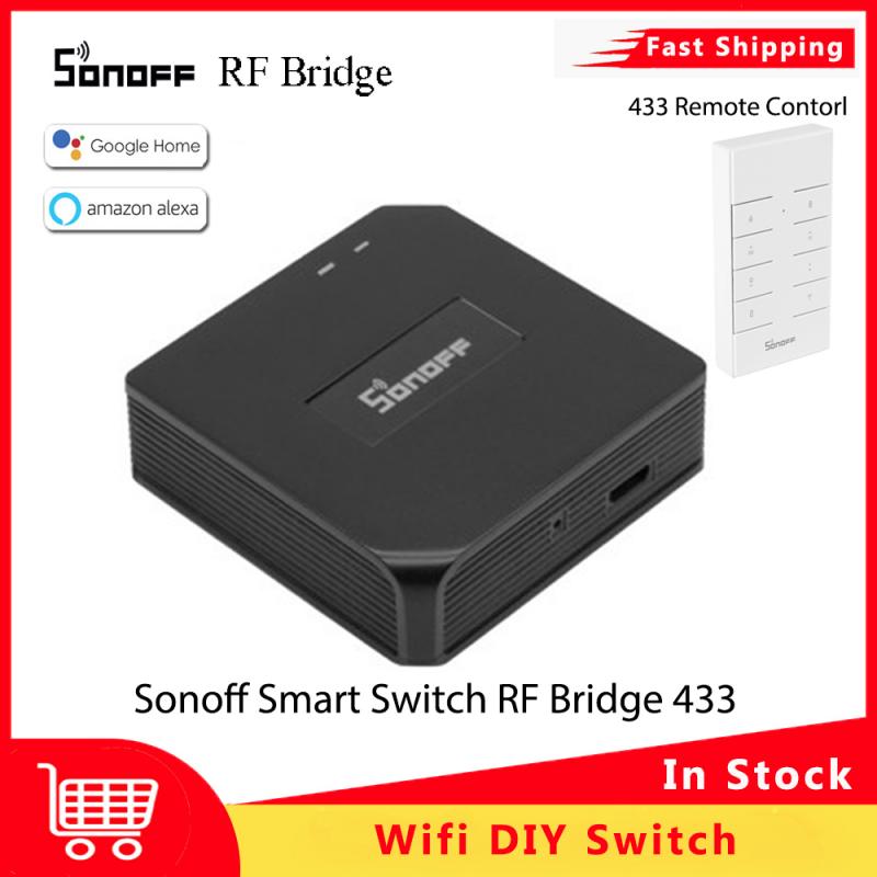 Sonoff 433MHz RF Bridge Wifi Intelligente Home Switch DIY Timer with remote control Smart Home Assistant works with eWelink App
