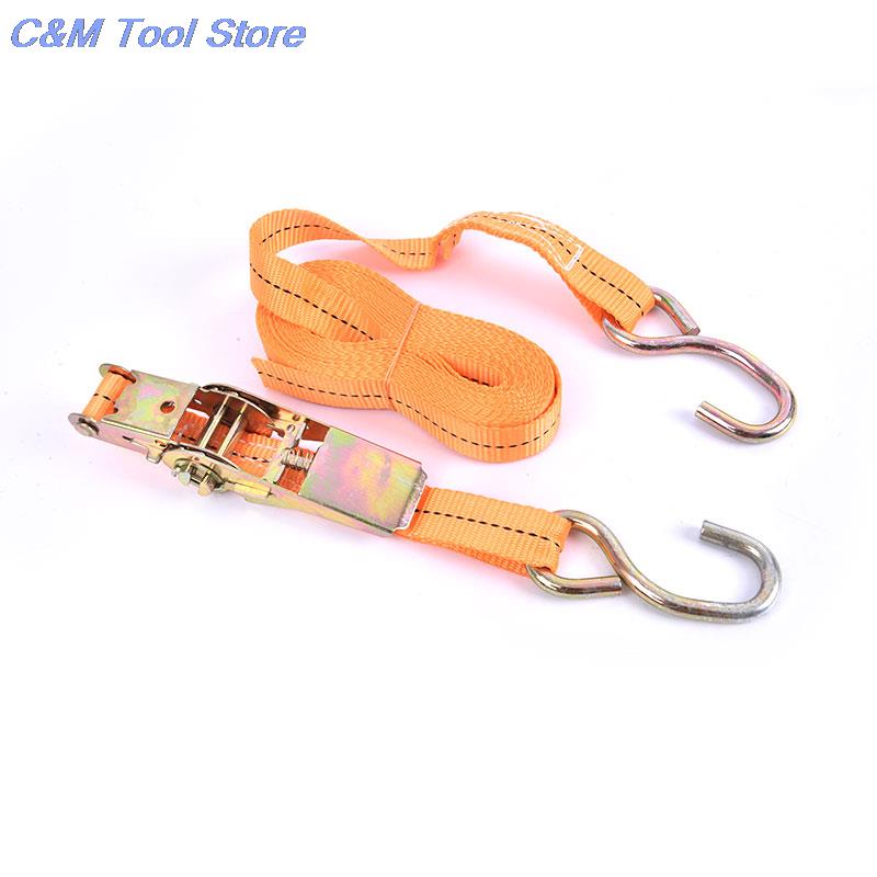 Porable Heavy Duty Tie Down Cargo Strap Luggage Lashing Strong Ratchet Strap Belt With Metal Buckle