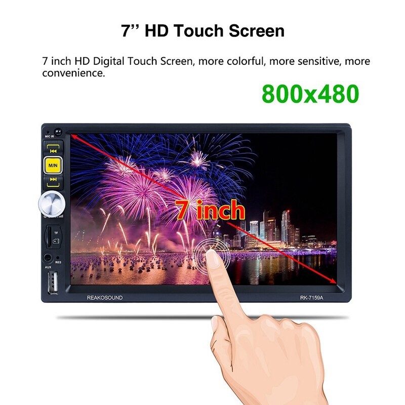 7 inch 2 din autoradio bluetooth auto  mp5 spelers europese rds met achteruitrijcamera