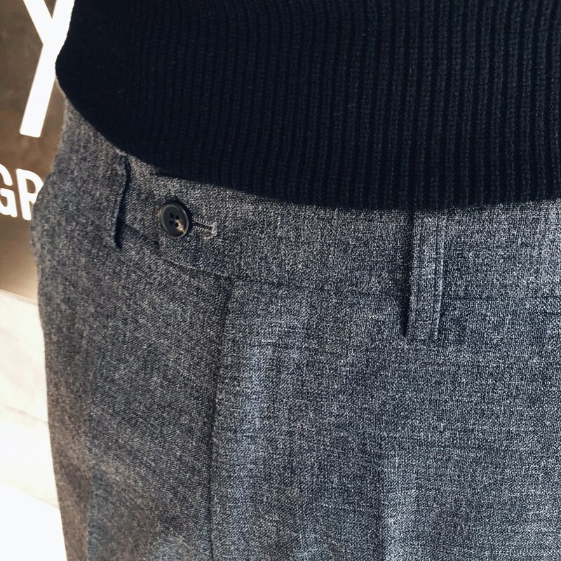 Nrew formeel bruiloft heren effen kleur pak broek slim fit casual merk zakelijk blazer rechte jurk broek heren