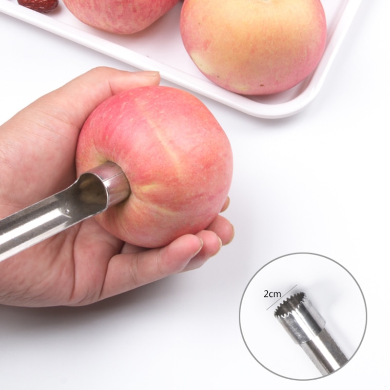 1 Pc separatore di nucleo di frutta in acciaio inossidabile mela pera nucleo di pesca divisore dispositivo di carotaggio di frutta andare utensili da cucina utensili da cucina