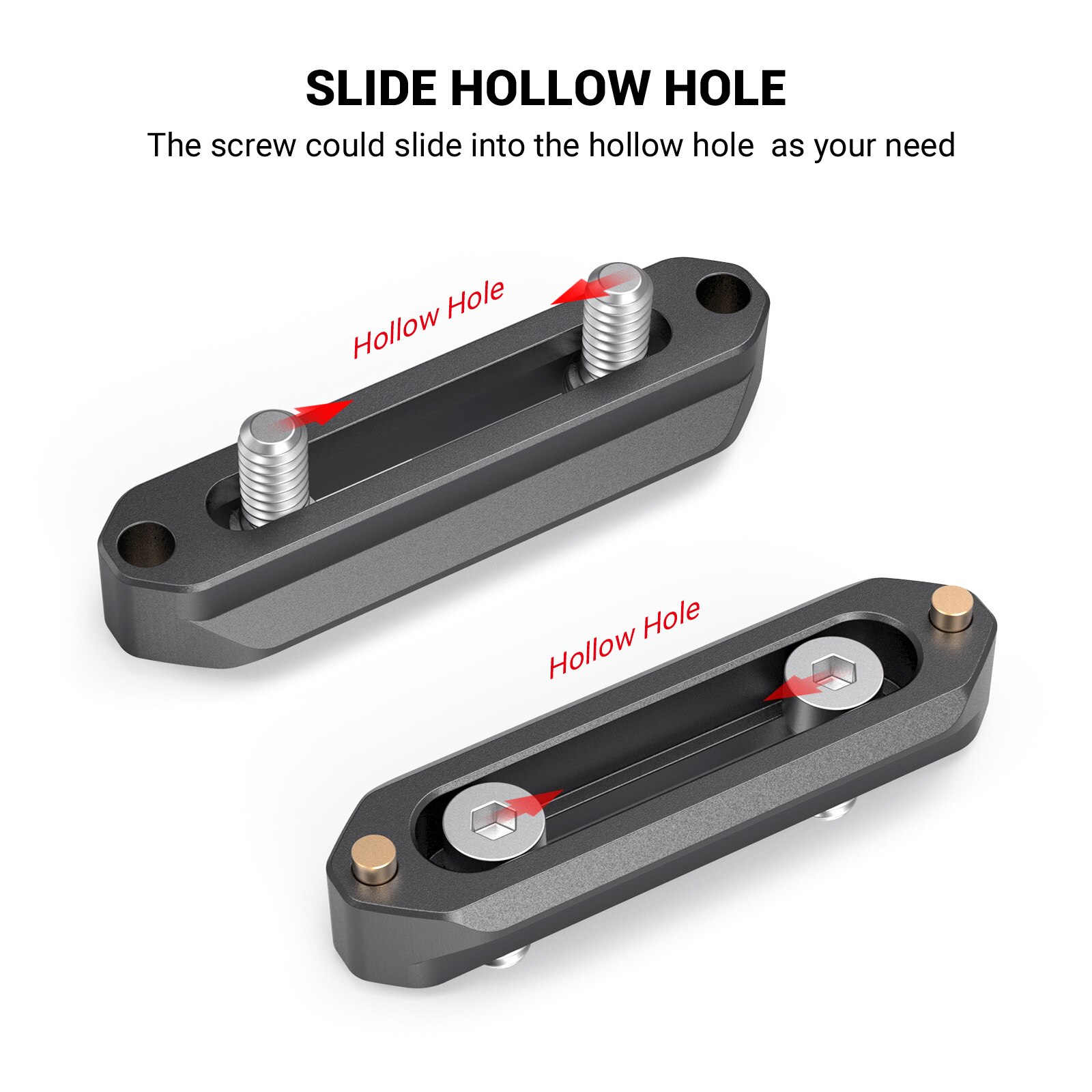 Sécurité à dégagement rapide SmallRig Rail otan de 70mm de Long avec broches à ressort pour caméra épique/écarlate/Blackmagic rouge-1195