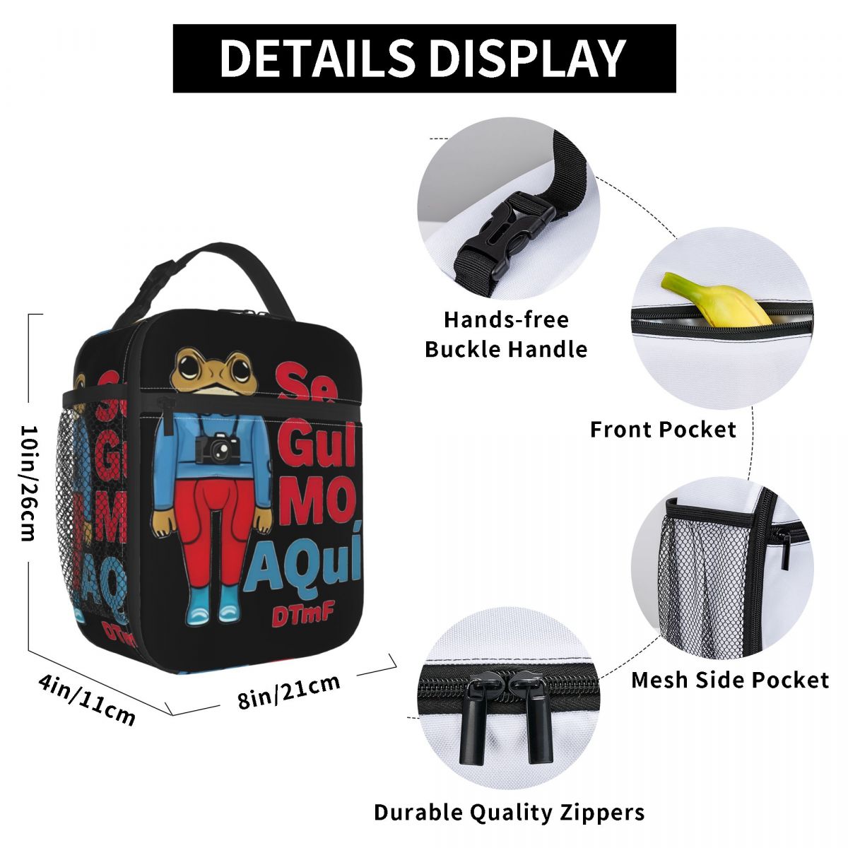 Bad Bunny DTMF Debi Tirar Mas Fotos Insulated Lunch Tote Bag For School Food Container Portable Cooler Thermal Lunch Boxes