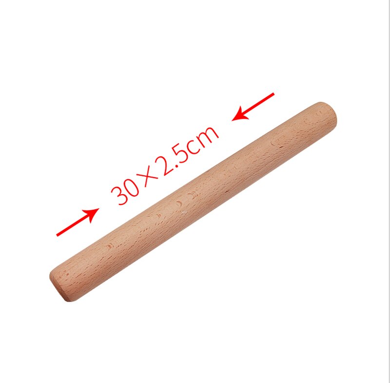 Wooden Roller Dough Pastry Pizza Biscuit Tools Pasta Cracker Wide Noodles Baking Bake Roasting Rolling Pin Kitchen rolling pin: 30x2.5cm
