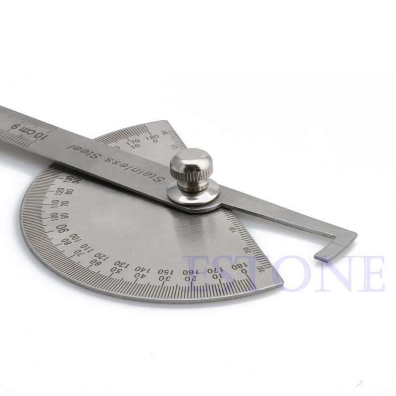 Stainless Steel 180 degree Protractor Angle Finder Arm Measuring Ruler Tool