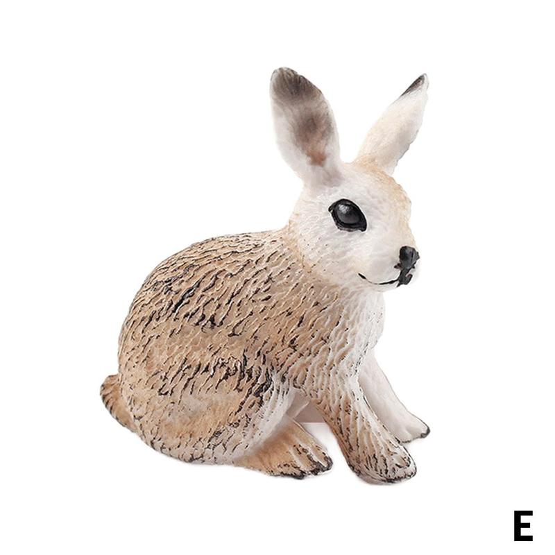 Simulation Forest Animal Rabbit Model Mini Farm Ranch Desktop Model Static Simulation Decoration Rabbit Decoration Hare B9e7: E