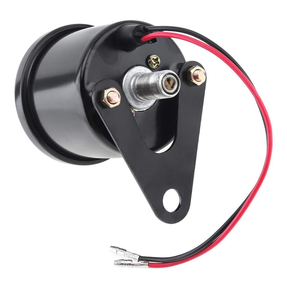 12V Universal Metal Retro Yellow Light Motorcycle Double Mileage Kilometers Speedometer