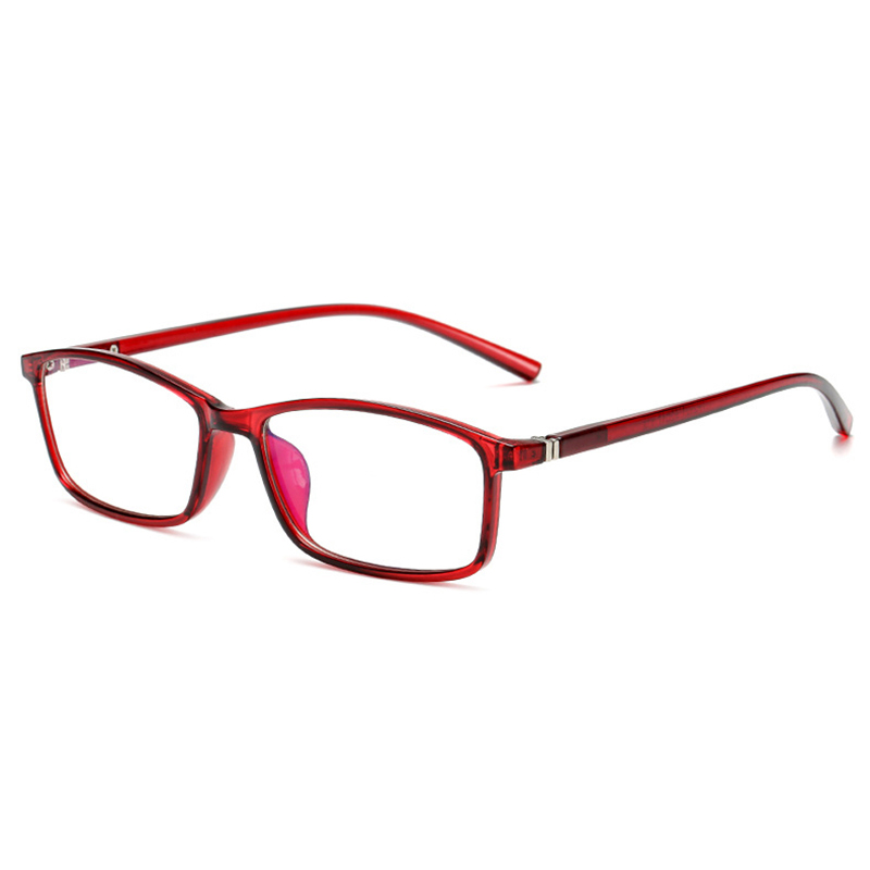 Anti Blau Licht Computer Gläser Photochrome Sonnenbrille Frauen Männer Rechteck Farbwechsel Brillen Ultraleicht Outdoor UV400: red