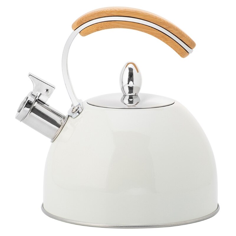 3L Whistling Tea Kettle Thick Stainless Steel Teakettle Teapot with Wood Handle