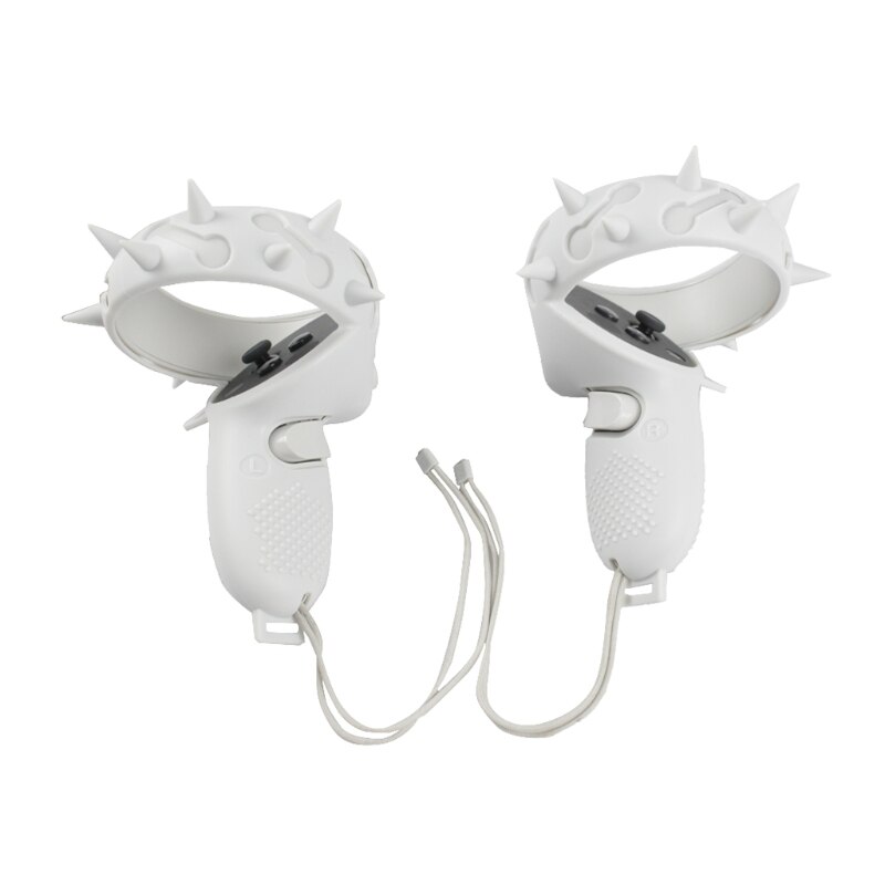 Vr-linsenabdeckung mit kipphebel, silikonhülle und griffband für oculus quest 2