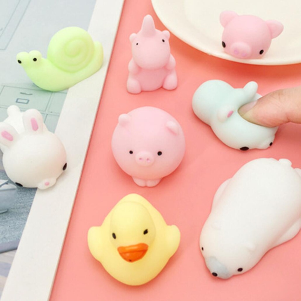 Mini ändra färg squishy söt katt antistress boll klämma stiger abreact mjuk klibbig avstressande leksaker roliga mochi leksaker