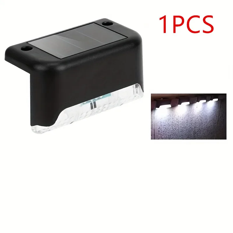 Tuin Wandlampen Outdoor Solar LED Licht 4 Stuks Solar Dek Faily Licht voor Dek Stap Reling Muur Patio Trap Yard decoratie: Rood