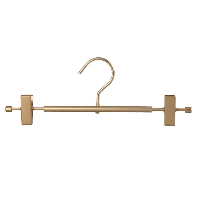 5 st mattguldfärgade byxgalgar halkfria metallgalgar platsbesparande klädbyxor torkställning för förvaring