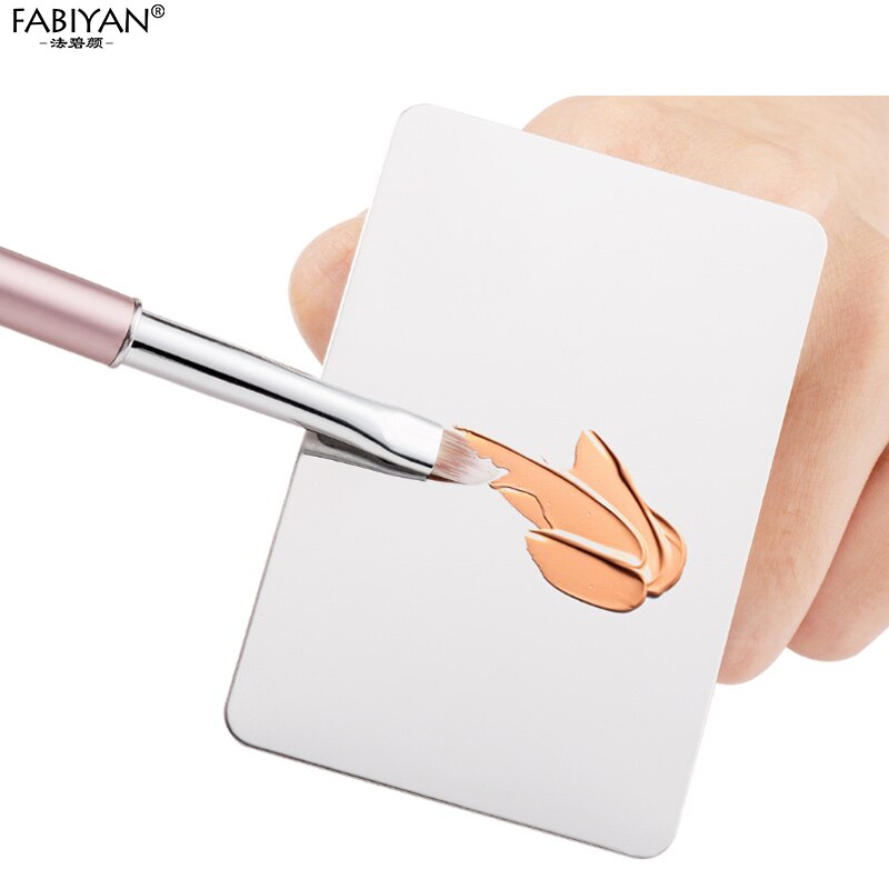 Paleta de maquillaje con anillo para dedos, base de sombra de ojos, pintura cosmética con varilla, juego de espátula ajustable, herramienta de acero inoxidable para arte de uñas
