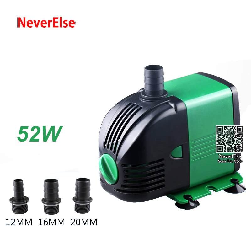 Aquarium Water Pump adjust change Water Output Volume,Fish Tank Aquarium Pump to circulate water for fish aquatic coral reef: 52W / EU Plug adapter