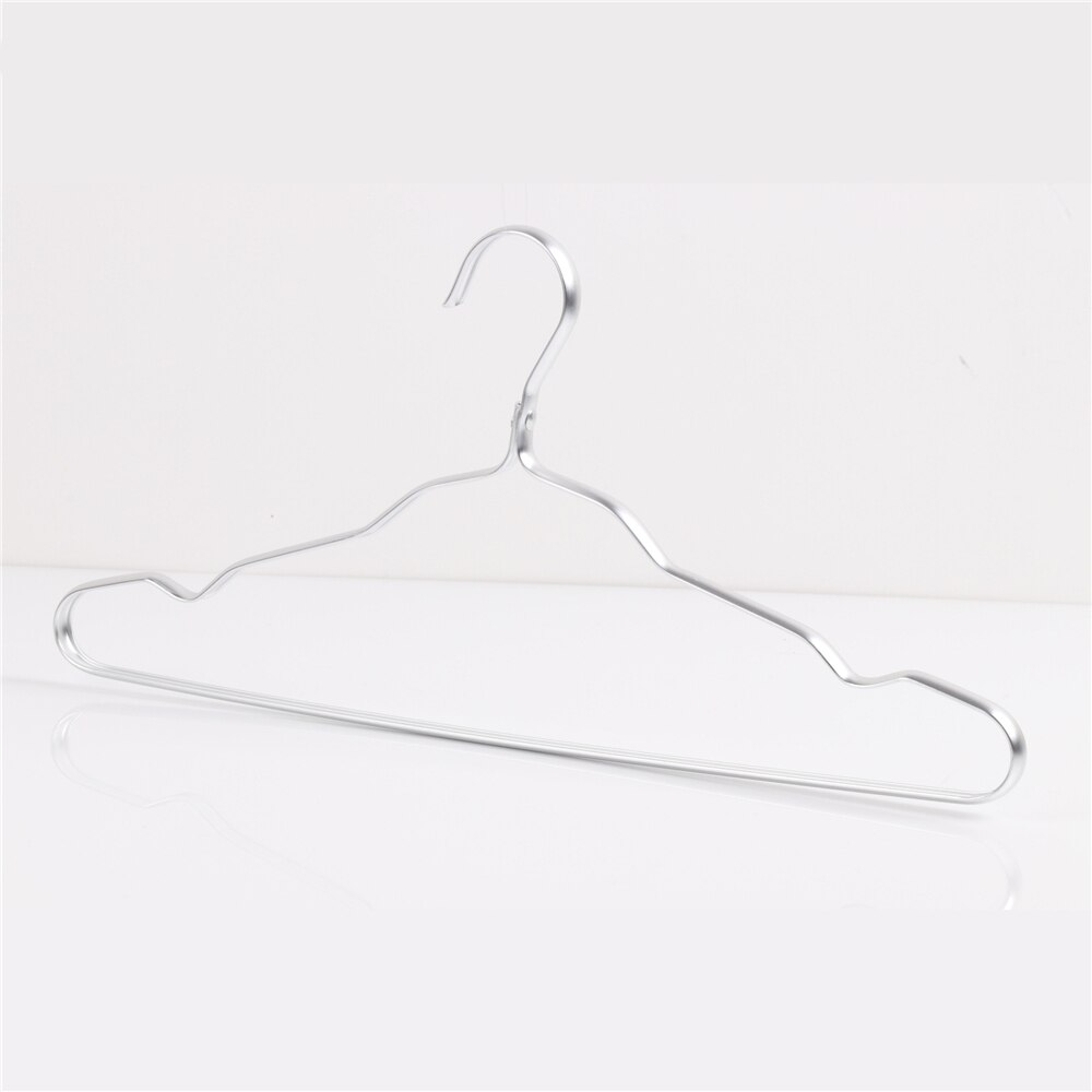 Colgador de ropa de aleación de aluminio, perchero antideslizante de Metal, organizador de armario, estante de almacenamiento de ropa: Sliver / 1PC