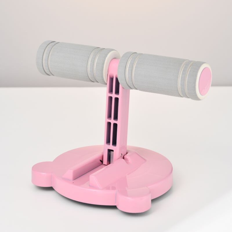 Foldable Gym Equipment Sit-up Aid Ab Roller Home Fitness Sit-Up Assitant Lazy Beautiful Legs Sit Up Bar Self-Suction Abs Machine: Pink