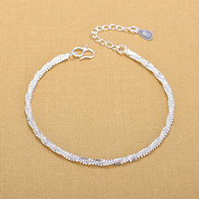Pulseira prateada 925 da moda