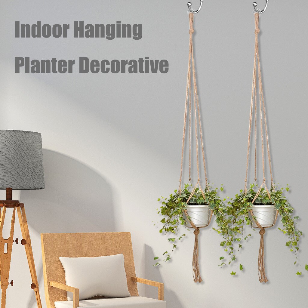 2 pièces plante cintre Pot de fleur coton corde mur porte-plante intérieur décor à la maison pour intérieur extérieur Pots de fleurs #40