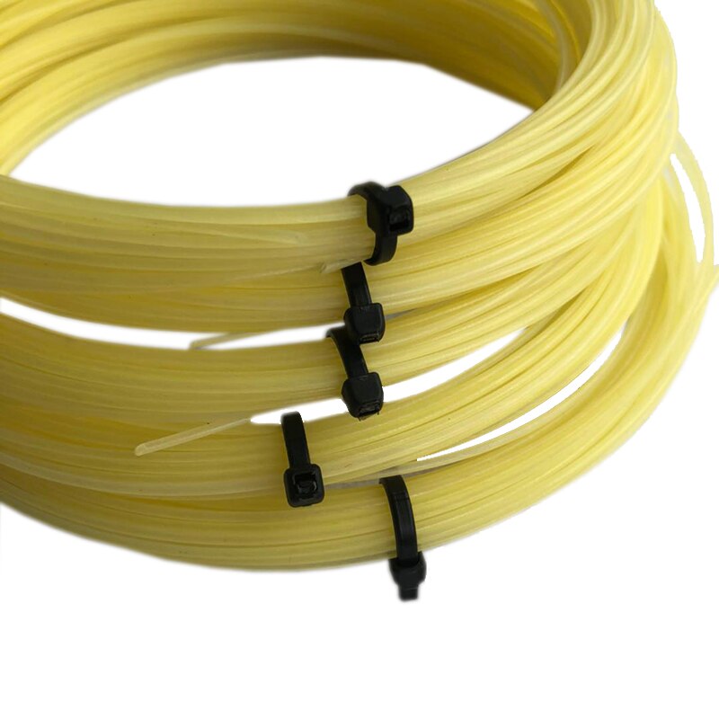 10 stücke ZARSIA Tennis Schläger Schnur 1,30mm Nylon Tennis Ausbildung Schnur 12m Weiches gefühl blass gelb