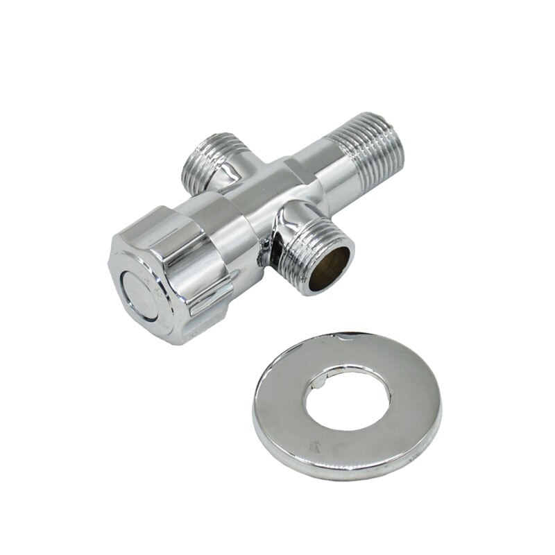 Messing mannelijke 1/2 inch t-stuk kraan t-type 3-- weg waterverdelerklep badkamer schroefdraadaansluiting buisfittingen 1 st.: Default Title