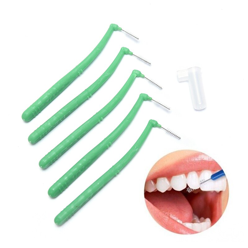 5Pcs/8Pcs Adults Interdental Brush Clean Between Teeth Dental Floss Pick Push-pull Toothpick Cleaning Dental Brushes Teeth Care