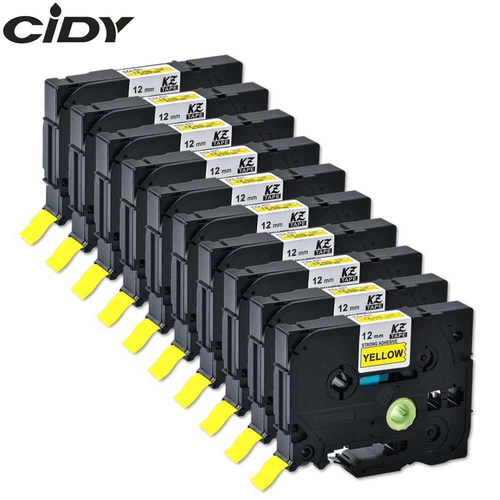cidy 10pcs/lot TZeS631 tze S631 tzS631 tzS631 for p touch compatible brother label printer tz-S631 tze-S631 strong adhesive tape