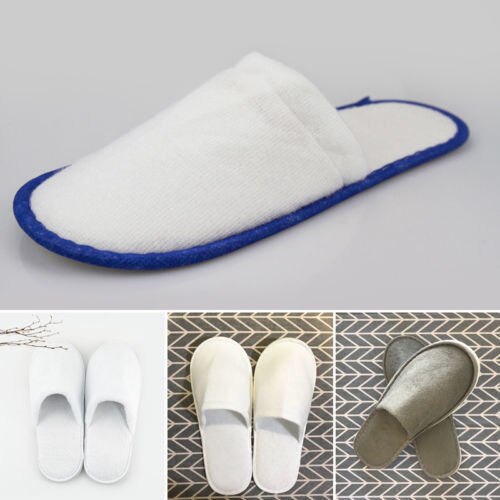1 paar Wit Katoen Slippers Hotel SPA Wegwerp Schoenen Thuis Gast Supply Slippers