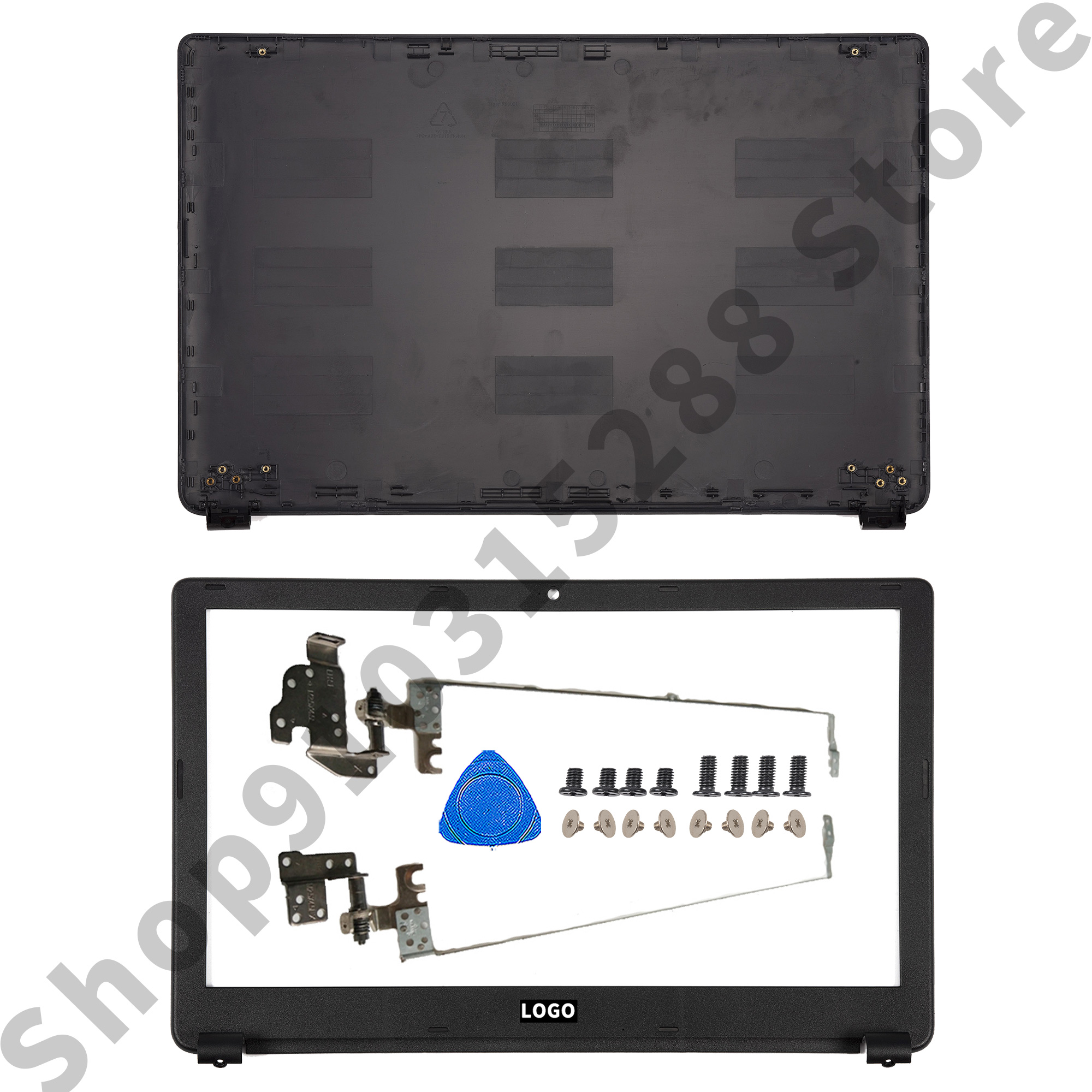 Funda carcasa para portátil Aspire E1-510 E1-530 E1-532 E1-570 E1-570G E1-572G E1-572 Z5WE1 LCD cubierta trasera/bisel frontal/bisagras: Verde oscuro