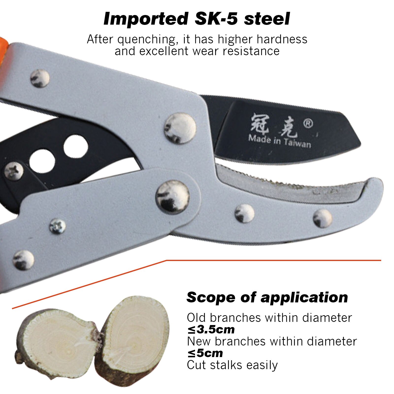 ANENG Garden Manual Pruning blade Scissors Telescopic Lopper blade for Branches Trimming Cutting Fruit Harvesting garden