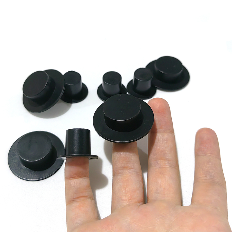 Sombrero pequeño de payaso de plástico negro, Miniatur de simulación artesanal, decoración, accesorios de , 6/8/10/20 piezas