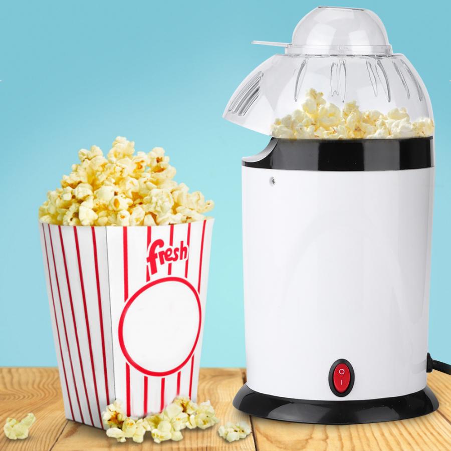 220-240V Popcorn Maker Household Mini Electric Blower Automatic Popcorn Popper Popcorn Maker EU Plug White Machine for Popcorn