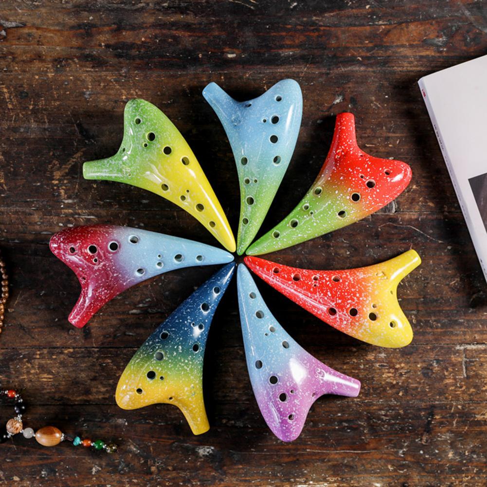 Alto C Ocarina Sterrenhemel 12 Hole Alto C Ocarina Gat Muziek Collectie Keramische Tenor Ocarina Instrument Beginner