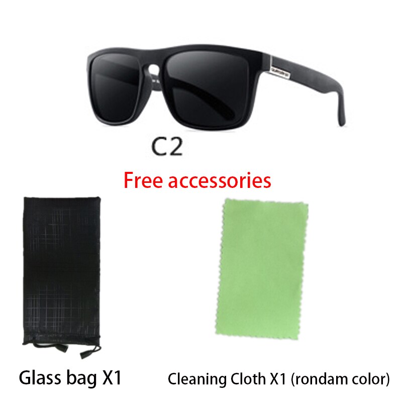 Gepolariseerde Zonnebril Mannen Mode Ogen Beschermen Zonnebril Met Accessoires Unisex rijden bril oculos de sol UV400: C2