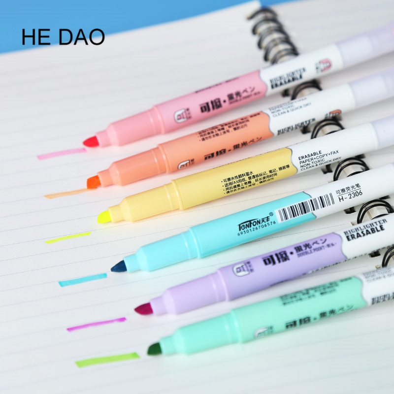 Surligneurs double tête, Surligneurs Couleurs pastel Marqueurs Set