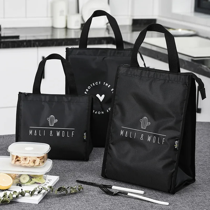 Isolierte Lunchtasche Ich bin kontrahierten Stil, langlebige Bento-Beutel, wärmeisolierte Lunchbox, Tragetasche, Kühltasche, Lunchbehälter